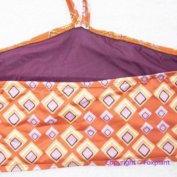 NEW Beth Richards Gina bikini top in Triangle geo print , saffron, size‎ XL - Picture 10 of 13